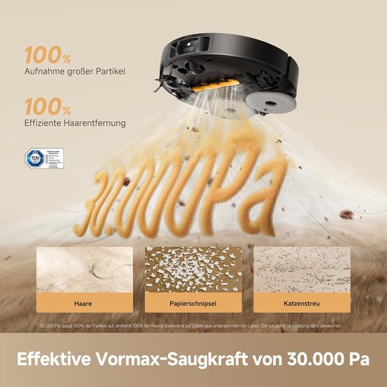 Dreame Robotstofzuiger L50s Pro Ultra - Robotstofzuiger met dweilfunctie - Automatisch Leegstation - 30.000 Pa zuigkracht - Geschikt voor huisdierharen - DryBoard - Zwart