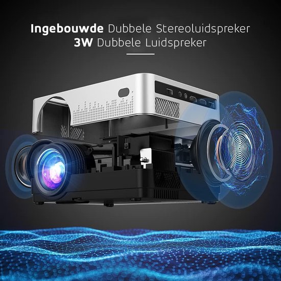 UpLiving® Thuisbioscoop set | Behuizing Zwart en 236cm Breed | 100 inch 16:9 | UpLiving™ LCD Mini Beamer met WiFi | UpLiving™ Beamerbeugel | UpLiving™ handmatig projectiescherm | Surround set Home Cinema | Projector | Mini beamer | Filmpakket