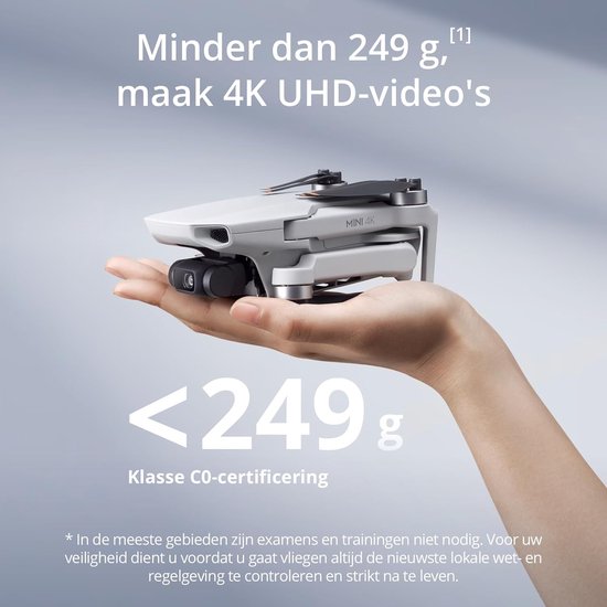 DJI Mini 4K drone - 10 km bereik - 31 min vliegtijd