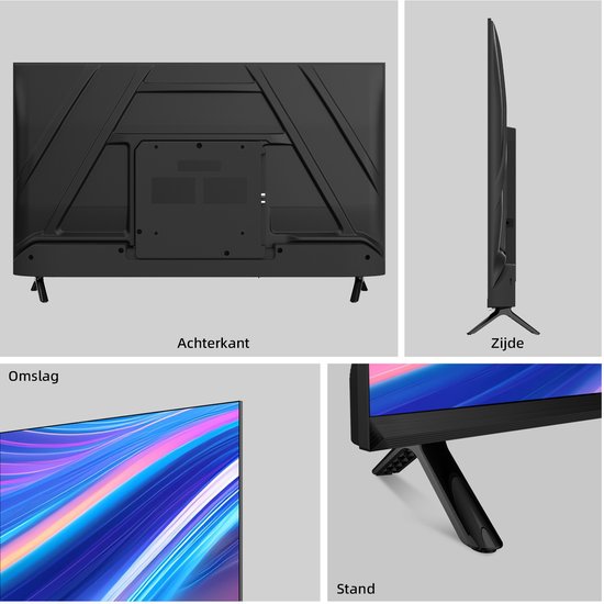 CHiQ L40FT - Smart TV 40 Inch - Full HD - Google TV - Randloos Metal Design - Dolby Audio - Nieuw