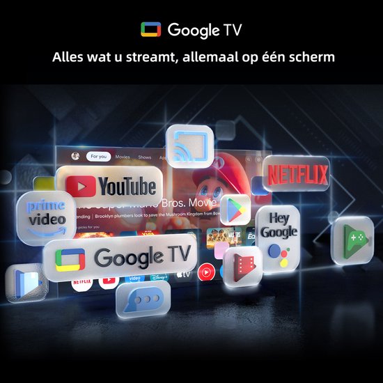 CHiQ L40FT - Smart TV 40 Inch - Full HD - Google TV - Randloos Metal Design - Dolby Audio - Nieuw