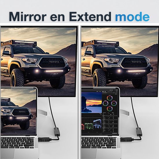 Qost - 4K DisplayPort naar HDMI adapter - DP to HDMI - 4K@30Hz - Gold Plated - Zwart - Compatibel met Computer / Monitor / TV / Projector / Dell / Lenovo / HP