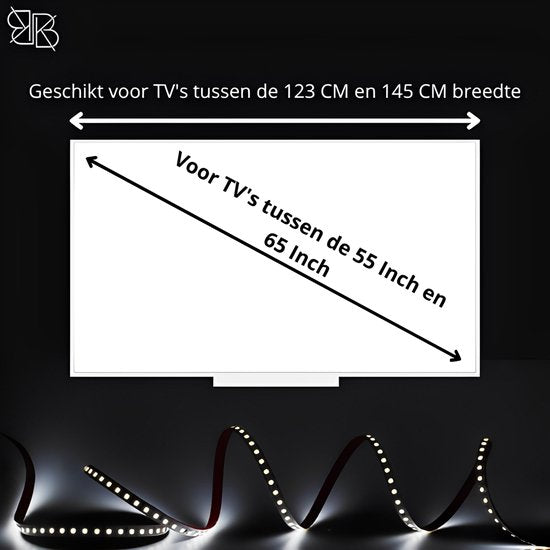 Glowinh Premium Tv Backlight- Led Verlichting - 55-65 Inch -Ambilight - Ambient Light - Led Verlichting TV - Ledstrips - Ledstrip -Led Light Strips - App Gebruik Tuya/Smartlife- Led Strips - Led Light - Gaming - Tv - Laptop - Alexia & Google