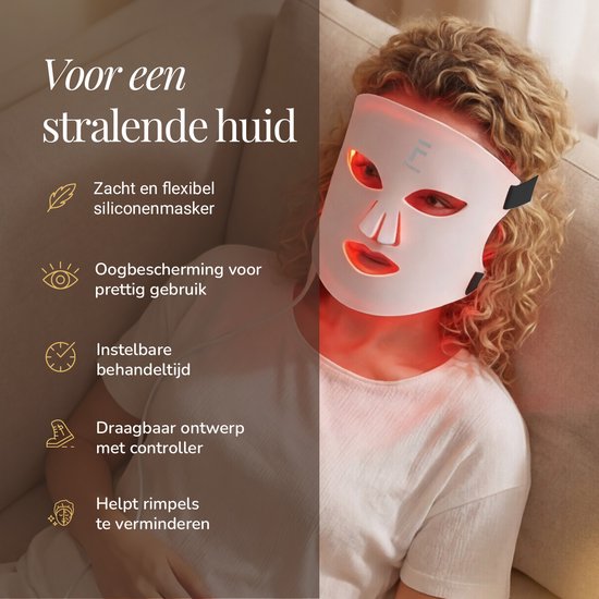 Frasco Glow Pro® LED Masker - Red Light Therapy - Collageen Masker - Huidverjongingsapparaat - 8 Standen