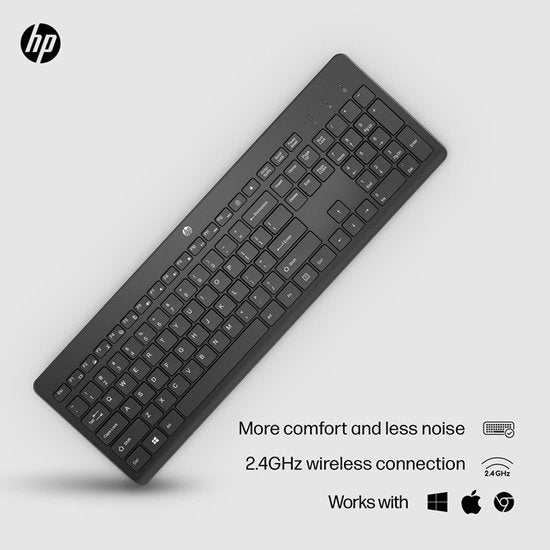 HP 230 - Draadloos Toetsenbord - Qwerty - ISO- Zwart