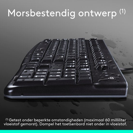 Logitech K120 - Bedraad Toetsenbord - QWERTY - ISO - Zwart