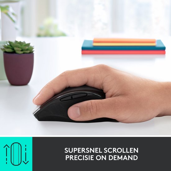 Logitech M705 - Draadloze Marathon Muis - USB - Rechtshandig - Grijs