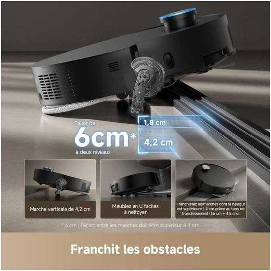Dreame X50 Ultra Complete - Robotstofzuiger met dweilfunctie - Geschikt voor huisdierharen - Complete Accessoires kit - Eenvoudig schoonmaken van laag meubilair - Zwart