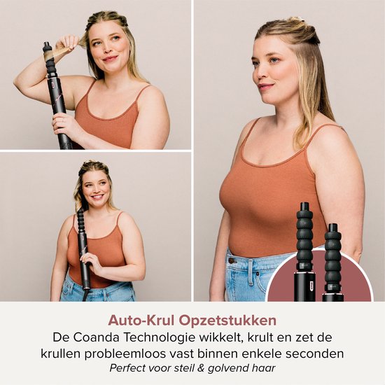 Shark FlexStyle 3-in-1 Multistyler en Föhn met Ovale Borstel, Auto-Krullers en Concentrator - 2025 model - Zwart - HD426EU