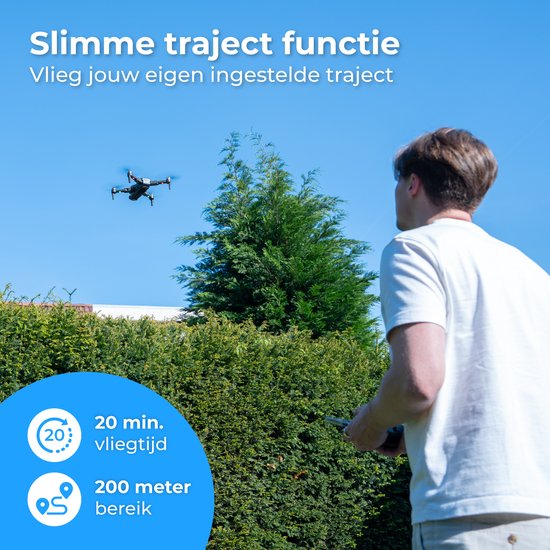 Nuvance - Drone met Camera en GPS - 1080p Mini Camera - voor Buiten en Binnen - inclusief Opbergtas en 2 Accu's - Mini Drone - Drone voor Kinderen en Volwassenen - Drones