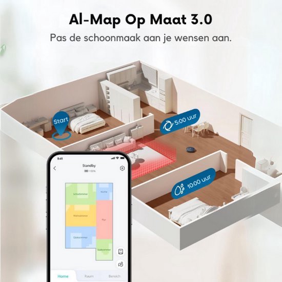 eufy X10 Pro Omni Robot Stofzuiger en Mop - 8.000 Pa zuigkracht - Dubbele dweilpads met 12 mm auto-lift en tapijtdetectie - Herkent 100+ objecten voor obstakelvermijding - Alles-in-één station voor dagelijks onderhoud