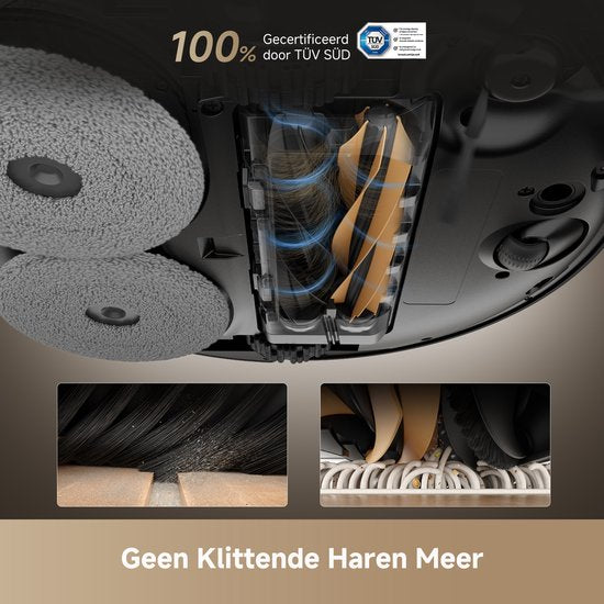 Dreame X50 Ultra Complete - Robotstofzuiger met dweilfunctie - Geschikt voor huisdierharen - Complete Accessoires kit - Eenvoudig schoonmaken van laag meubilair - Zwart