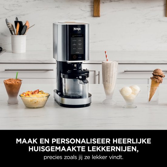 Ninja Creami - 7-in-1 IJsmachine - Ice Cream Maker voor Roomijs, Milkshake, Smoothie Bowl en meer - Foodi - NC302EU