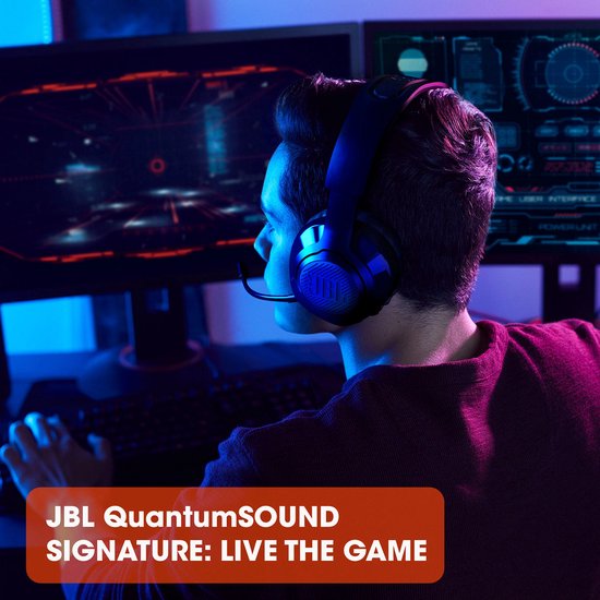 JBL Quantum 350 Wireless - Draadloze Gaming Headset - 2.4GHz USB Dongle - Lage Latency - Over-ear met Afneembare Microfoon - 22 uur batterij - JBL Quantum Engine Software - Zwart