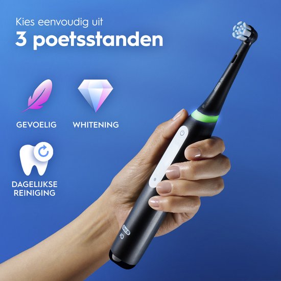 Oral-B iO 3 Elektrische Tandenborstel - Duo Zwart en Roze - inclusief Reisetui