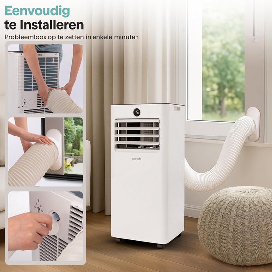 Mobiele Airco - Draagbare Airco - Ruimte Klimaat - 4-in-1 Functionaliteit - 7000 BTU - Wit