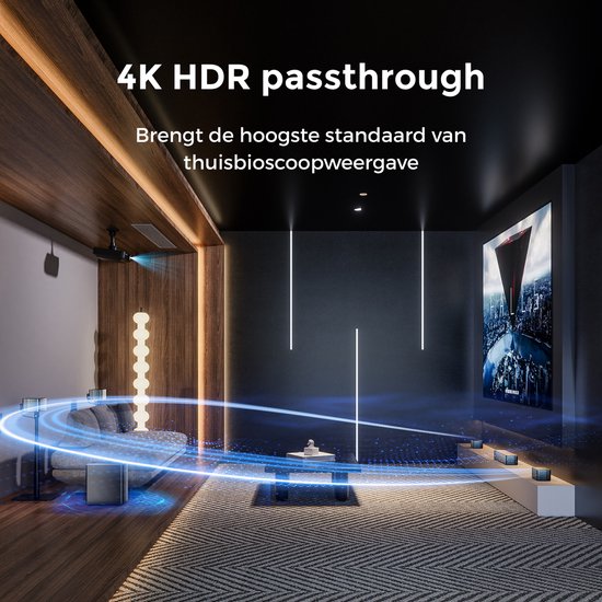 ULTIMEA Poseidon D80 Boom - 7.1 Soundbar voor tv - met Dolby Atmos Soundbar - Draadloze Subwoofer & 4 Surround Speakers - Zwart