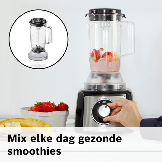 Bosch MCM3501M MultiTalent 3 - Keukenmachine - 800W - Foodprocessor - Zwart/RVS