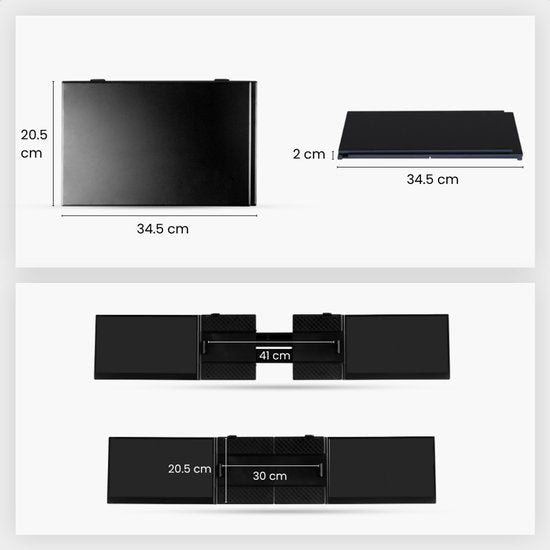 Blerron Flex - 14 Inch - Portable Monitoren - Lichtste model 1 KG - Draagbare Monitor - Portable Monitor - Beeldscherm - USB-C/HDMI - 1920x1080 FHD