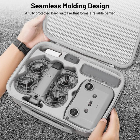 Kraftverdia Tas voor DJI Neo 2 Case, draagtas voor DJI Neo 2 Fly More Combo accessoires, compacte reistas voor RC-N3 Controlle/Neo2 accukoffer, voor drone bescherming/opslag