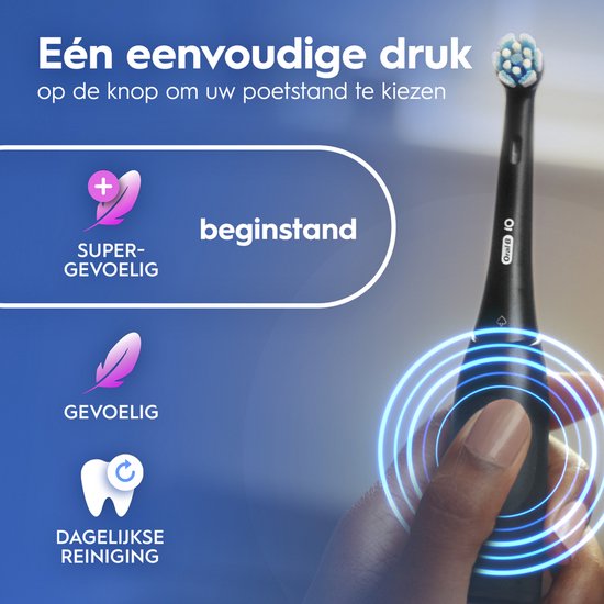 Oral-B iO2 Night Black Elektrische Tandenborstel - 1 Opzetborstel - 1 Reisetui