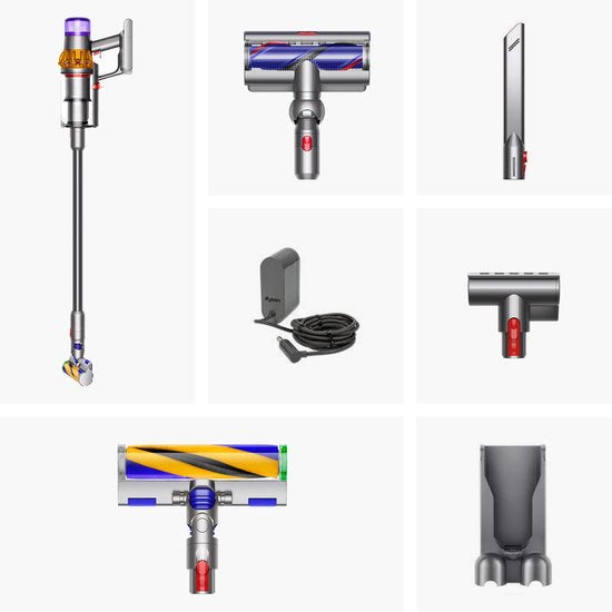 Dyson V15 Detect Absolute - Steelstofzuiger - Nikkel/Geel - 230 Air Watts - Geavanceerde detectie