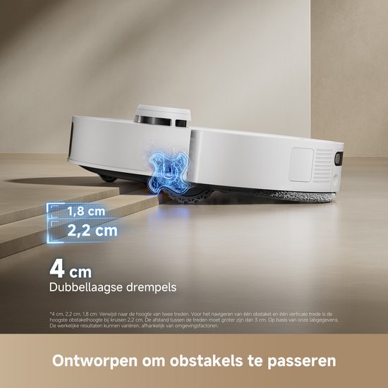 Dreame Robotstofzuiger L50s Pro Ultra - Robotstofzuiger met dweilfunctie - Automatisch Leegstation - 30.000 Pa zuigkracht - Geschikt voor huisdierharen - DryBoard - Wit