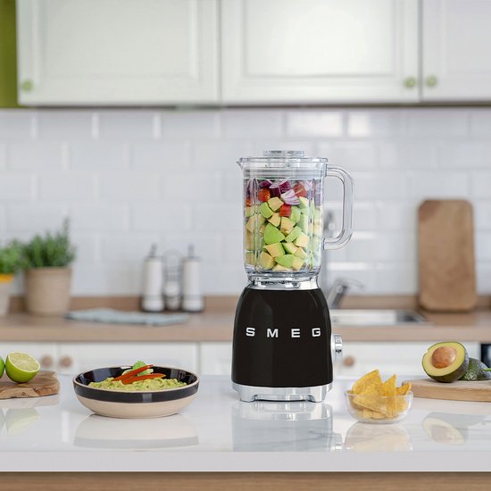 SMEG BLF03BLEU - Blender - Zwart - 800W - 1,5L - Jaren '50 Stijl