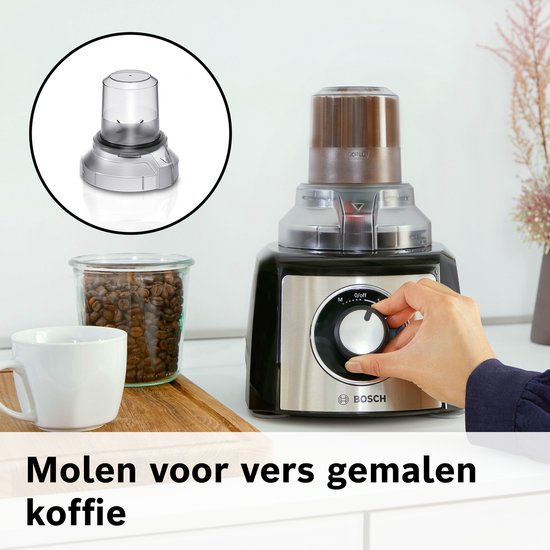 Bosch MCM3501M MultiTalent 3 - Keukenmachine - 800W - Foodprocessor - Zwart/RVS
