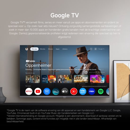 Xiaomi TV A Pro 32 2026 | QLED Smart TV | 80 cm HD | Google TV | Dolby Audio en DTS:X | HDR10+ | Chromecast en AirPlay | Wifi en Bluetooth