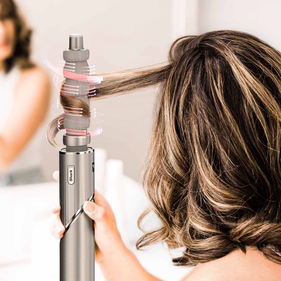 Shark FlexStyle 5-in-1 Multistyler en Föhn met Platte Borstel, Ovale Borstel, Auto-Krullers, Diffuser, Concentrator en Opbergkoffer - 2025 model - Stone - HD446SLEU