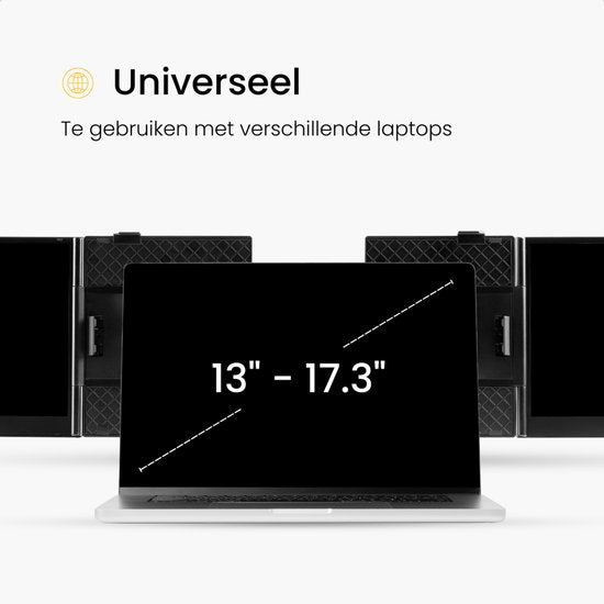 Blerron Flex - 14 Inch - Portable Monitoren - Lichtste model 1 KG - Draagbare Monitor - Portable Monitor - Beeldscherm - USB-C/HDMI - 1920x1080 FHD