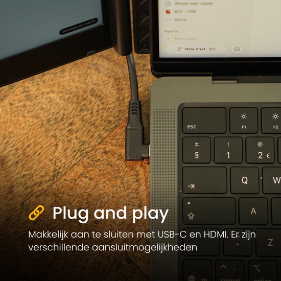 Blerron Flex - 14 Inch - Portable Monitoren - Lichtste model 1 KG - Draagbare Monitor - Portable Monitor - Beeldscherm - USB-C/HDMI - 1920x1080 FHD