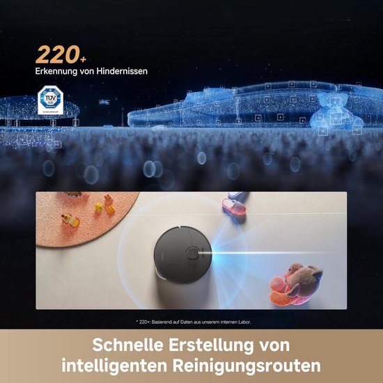 Dreame Robotstofzuiger L50s Pro Ultra - Robotstofzuiger met dweilfunctie - Automatisch Leegstation - 30.000 Pa zuigkracht - Geschikt voor huisdierharen - DryBoard - Zwart