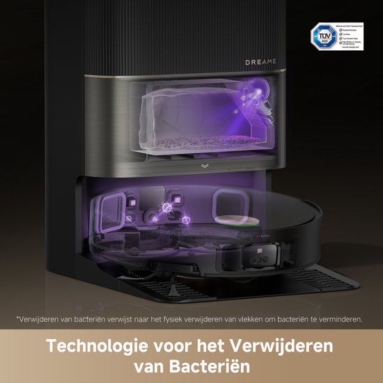 Dreame X50 Ultra Complete - Robotstofzuiger met dweilfunctie - Geschikt voor huisdierharen - Complete Accessoires kit - Eenvoudig schoonmaken van laag meubilair - Zwart