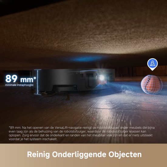 Dreame X50 Ultra Complete - Robotstofzuiger met dweilfunctie - Geschikt voor huisdierharen - Complete Accessoires kit - Eenvoudig schoonmaken van laag meubilair - Zwart