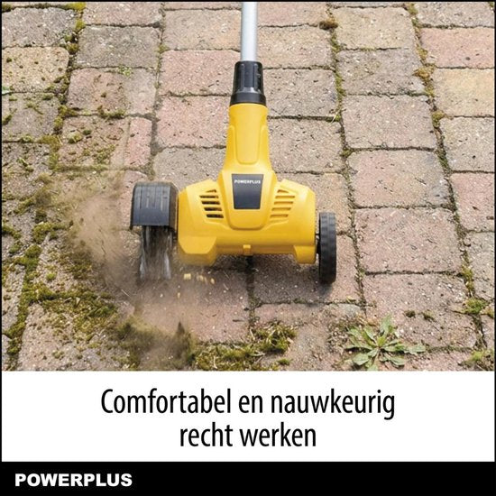 Powerplus Telescopische Elektrische Onkruidverwijderaar - met Nylon en Staal borstel, tuingereedschap voor onkruidbestrijding