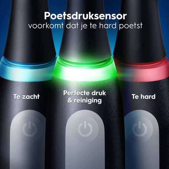 Oral-B iO 3 Elektrische Tandenborstel - Duo Zwart en Roze - inclusief Reisetui