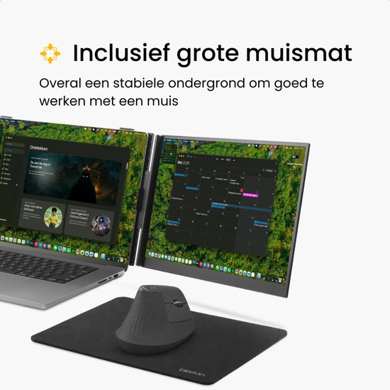 Blerron Flex - 14 Inch - Portable Monitoren - Lichtste model 1 KG - Draagbare Monitor - Portable Monitor - Beeldscherm - USB-C/HDMI - 1920x1080 FHD