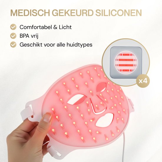 Maxi Meilleur® Nova Series Full Set - Red Light Therapy - Led Face mask white - huidverjongingsapparaat gezicht - rood licht therapie - infraroodtherapie - collageen masker - LED Gezichtsmasker voor gezicht, hals & borst