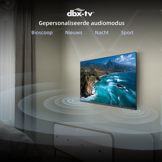 CHiQ LF32FT - Smart TV 32 Inch - Full HD - Metalen Randloos - Google TV - Dolby Audio - HDMI - Nieuw