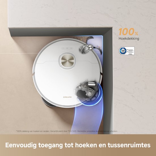 Dreame Robotstofzuiger L50s Pro Ultra - Robotstofzuiger met dweilfunctie - Automatisch Leegstation - 30.000 Pa zuigkracht - Geschikt voor huisdierharen - DryBoard - Wit