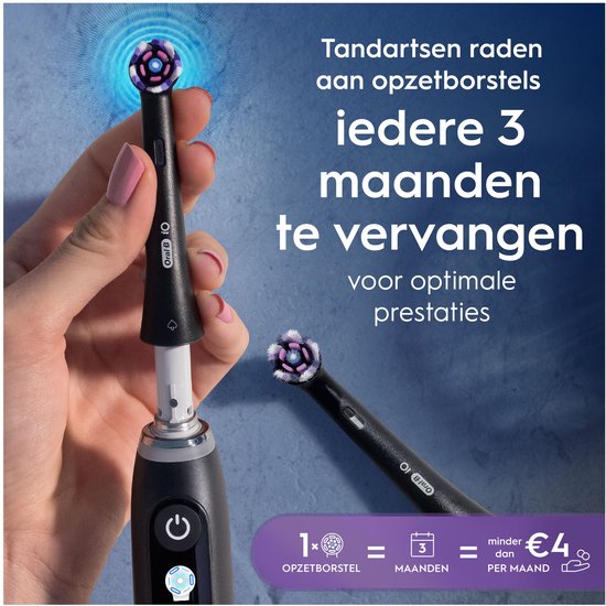 Oral-B iO Series Radiant White Zwart - 8 Stuks