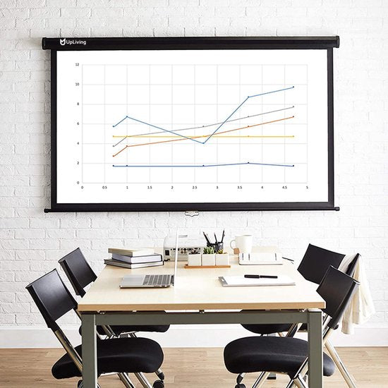 UpLiving® Thuisbioscoop set | Behuizing Zwart en 236cm Breed | 100 inch 16:9 | UpLiving™ LCD Mini Beamer met WiFi | UpLiving™ Beamerbeugel | UpLiving™ handmatig projectiescherm | Surround set Home Cinema | Projector | Mini beamer | Filmpakket