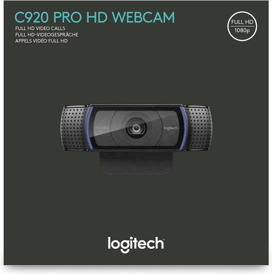 Logitech C920 - HD Pro Webcam - Full HD 1080p - Bedraad - Twee microfoons