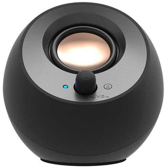 Creative Pebble V3 Luidspreker voor PC en laptops (Zwart) - Bluetooth 5.0, AUX, USB-C met meegeleverde USB-C naar USB-A converter