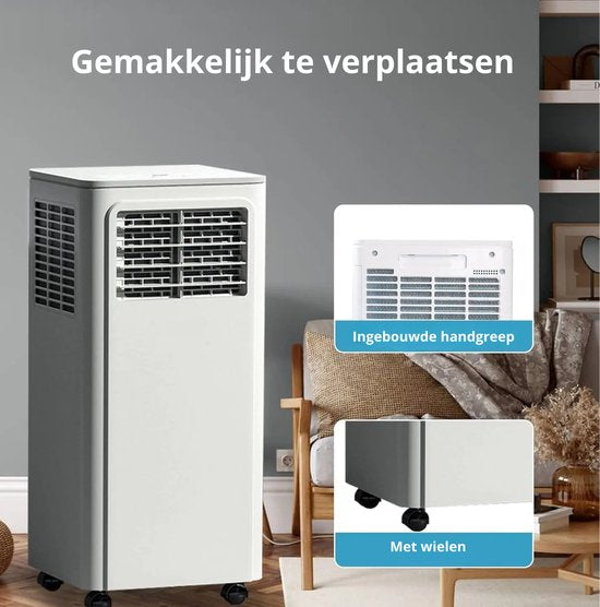 UFTA Mobiele Airconditioner - Draagbare Luchtkoeler - Aircooler - 3-in-1 Ventilatoren - 2,05 kW - 7000 BTU - (18 ㎡ ) - Wit