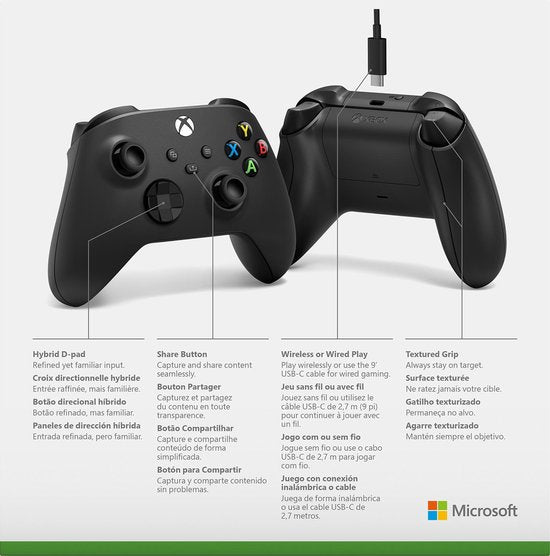 Xbox Draadloze Controller Zwart