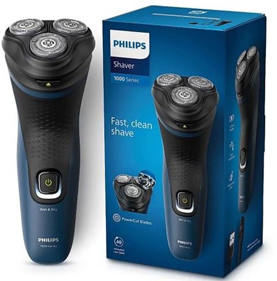 Philips S1151/00 - Scheerapparaat voor Mannen - Nat en Droog Gebruik - Zelfslijpende Messen - 40 min Draadloos