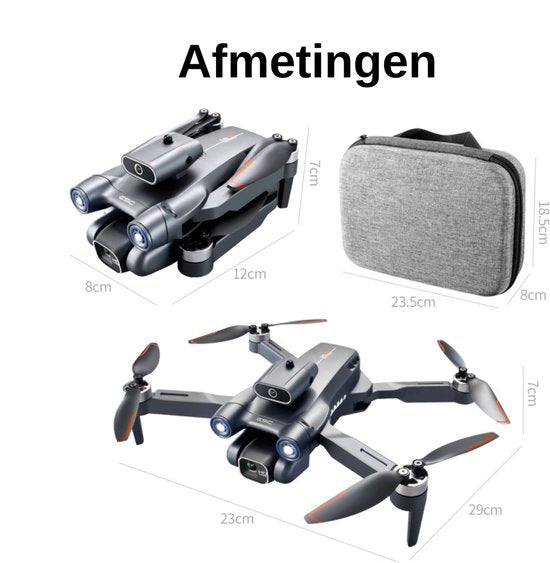 SefSay Ultra Max Drone - Drone met dubbele ESC HD camera - Obstakel Ontwijking - Borstelloze motoren - 3 batterijen en een opbergtas - Geschikt voor kinderen en volwassenen